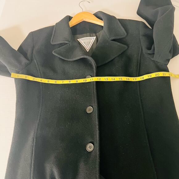 Marvin Richards Wool Button front Longline Coat Jacket Size L Large Black - Picture 6 of 8